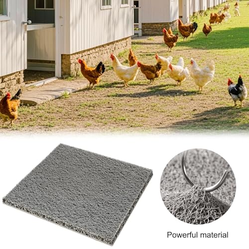 6Pcs Chicken Nesting Pads,Washable Nesting Pads for Chicken Coop, Reusable Chicken Nesting Mats with 4 Fake Eggs, Easy Clean & Durable Laying Box Accessories 12×12 inch - color: Gray-6pcs