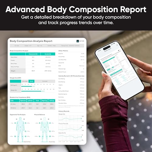 Wyze Smart Scale Ultra BodyScan with Handle – Wi-Fi & Bluetooth Body Composition Scale for Weight, BMI, Body Fat, Muscle Mass, and Segmental Measurement, 400 lbs, White - color: White, size: 13.39 in x 15.43 in x 2.13 in