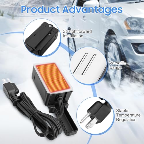 Yosoo Health Gear 1155X Block Heater, Magnetic Engine Block Heater, Oil Pan Heater Replacement for Tractors or other Equipment 120 Volts 200 Watts