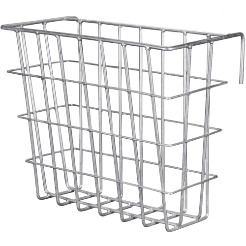 Premier 1 X-Tuff Single Sided Hay Feeder | Hot-dip galvanized. Small openings reduce waste. Lambs eat through bottom. L-hooks hang on panels up to 2" thick.