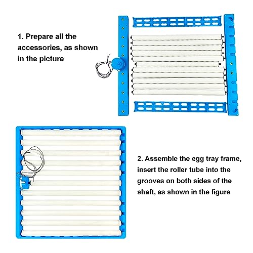 13 Tubes Egg Tray Automatic Roller Egg Tray Turner Plastic Egg Tray for Incubator