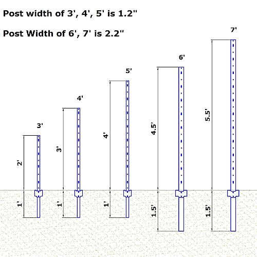 4 Feet Metal Fence Post Black, Pack of 10, for 36 Inch High Garden Welded Wire Fence U-Channel Steel Garden Post - color: Black, size: 4',10 PCS