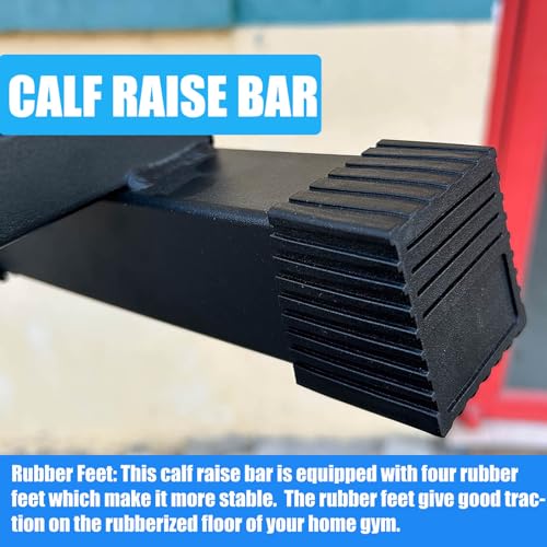 BLUSLM Steel Calf Raise Bar, Standing Machine for Stretching, Squat, Foot Stretch, Anti-Slip Solid Block (Calf Raise BAR 1)