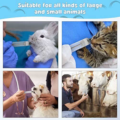 2 Pack Reusable Goat Drench Syringe, 20 mL Drench Gun for Goats | 2 Drench Nozzles, Cleaning Brush Set, Detachable Design, Adjustable Dose Ring, Goats and Sheep - style: 20ml