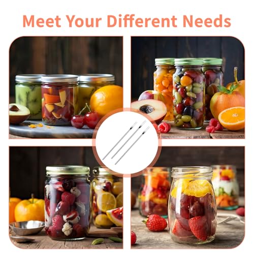 3 Piece Stainless Steel Pickle Picker 8.6 Inch Pickle Fork Silver Long Handle Olive Forks 2-Tine Cocktail Fork for Jar Dessert Appetizer Fruit Vegetables Salad