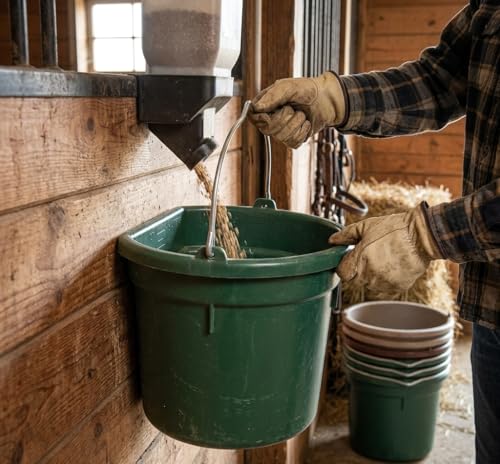 FarmTek Flat-Back Utility Bucket – 20-Quart, Heavy-Duty Poly | Space-Saving Flat-Back Design, Reinforced Rim for Durability, 20-Quart High-Volume Capacity