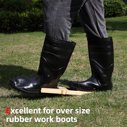 Wooden Boot Jack - Extra Wide Boot Puller Remover For Men,Woman, Elderly, Handicap and Disabled, Ideal for Cowboy Boots, Work Boots & Shoes, One Size Fits All