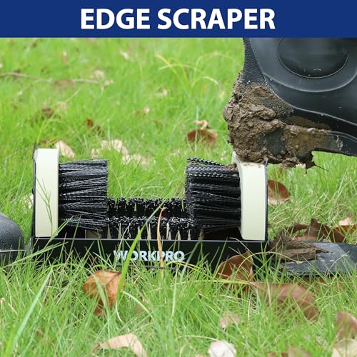 WORKPRO 2 Pack Extra Wide Boot Cleaner, Shoe Brush Scraper Scrubber Outdoor | Heavy Duty Boot Brush, Length 19'' (48.5 cm), All Weather fits for Farm, Porch, Indoors & Outdoors - style: extra wide-2 pack