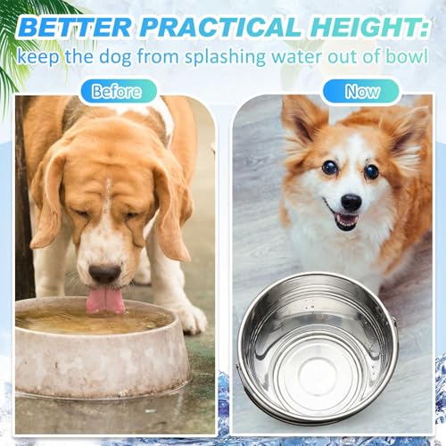Hicarer 10 Pack 1.5 Quart Stainless Steel Dog Water Buckets, Metal Pails | For Dogs Birds Cats & Livestock, Pets, Kennels, Fences, Gardening, Camping, Handle Design, Heavy Duty, Durable, Easy Clean - size: 1.5 Quart