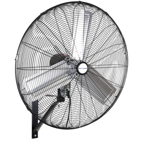 BILT HARD 9500 CFM 30 in. High Velocity Industrial Wall Fan, 3-Speed Wall Mount Oscillating Fan, Heavy Duty Air Circulator for Garage, Commercial, Warehouse, Factory, Workshops and Jobsites- UL Listed - size: 30 in.