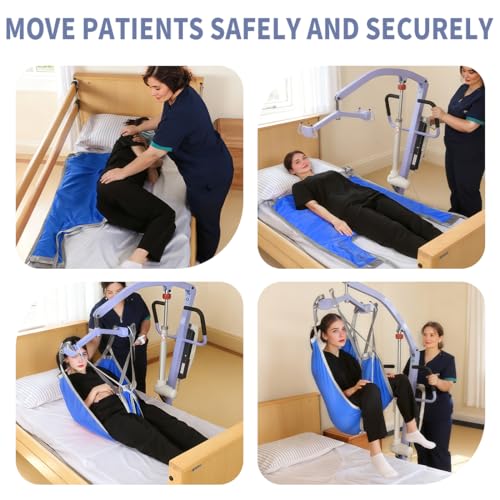 EZ Assistive Patient Lift Divided Leg Sling with Lower Back, Patient Lift Sling for Transfer and Positioning and Lifting, 500lb Weight Capacity (Blue, S -Pack of 1 pc) - color: Blue, size: S -Pack of 1 pc