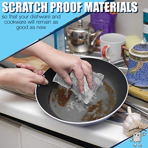 Kitchen Sponges for Dishes, Scouring Pads Non Scratch Scrubbers | Multi-surface non-metal dish scouring scrubbers for fast cleaning; heavy duty, non-scratch scrubbing sponges - size: 6 Count (Pack of 1)