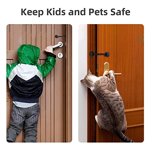 4 Inch Hook and Eye Latch, Barn Door and Gate Latch, Black, 2 Pack | Simple Hook Closure Adds Privacy to Sliding Doors, Cabinets, Windows and Bedrooms, Steel Hardware Includes Mounting Screws - size: 2 Pack