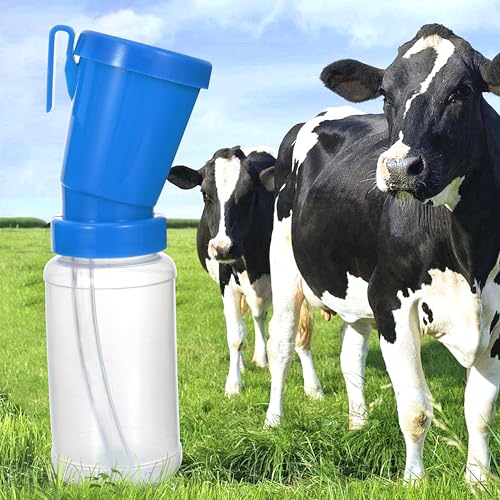 Teat Dip Cup (Blue) Non Reflow Nipple Cleaning Disinfection Dip Cup for Cow Sheep Goat by Blisstime - color: Blue