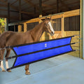 Harrison Howard Stall Guard for Aisle Home Barn Use with Sturdy Spring Hooks and D-Rings Adjustable Straps Aisle Stall Guard for Horses Blue - color: Blue