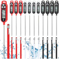 Copkim 12 Pcs Meat Food Thermometer Food with Probe | Water Liquid Instant Read Digital Thermometer Kitchen Cooking Supplies for Cooking BBQ Milk Yogurt - color: Black, White, Red