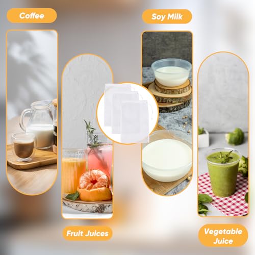 6Pack Nut Bag Strainer 8 x 6 Inch Cheesecloth Bags for Straining Nylon Cheese Cloth Bags Reusable Nut Milk Bag 200 Mesh Fine Mesh Bag for Straining Fruit Juice Cheese Coffee Tofu Yogurt Tea - size: 8 x 6 Inch