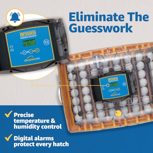 Brinsea Ovation 56 EX Egg Incubator, Automatic Turning & Humidity Control | 50+ years of trusted precision! Built-in automatic humidity, auto-turn & temp alarms take the stress out of hatching 56 eggs - style: Not Connected