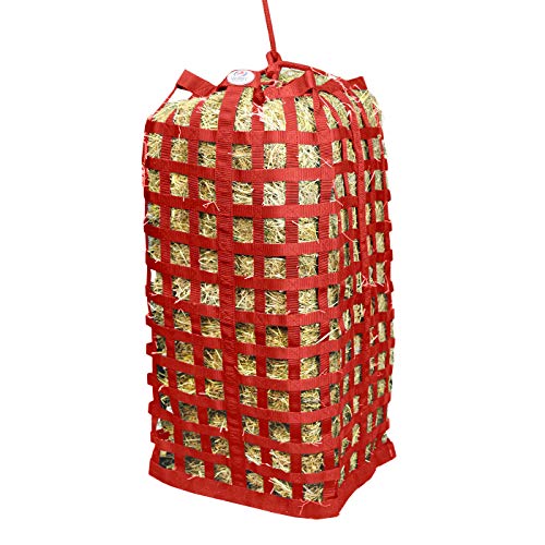Derby Originals XL Go Around Slow Feeder Horse Hay Bag with Super Tough Bottom and 1 Year Warranty, Red, 71-7132-RED - color: Red