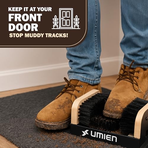 Boot Scraper Outdoor Shoe Brush No Flaps, for Mud, Dirt & Snow | Heavy-Duty Outdoor Use, Weather-Resistant, Durable Bristles, Freestanding