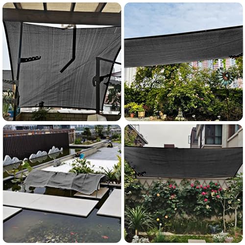 winemana 40% Black Shade Cloth, 6.6 x 6.6 FT Durable Mesh Tarp with Grommets, Resistant Garden Sun Shade Netting, Shading Antifreezing for Pergola, Greenhouse, Plants Growing, Chicken Coop - size: 40%-6.6 FT x 6.6 FT