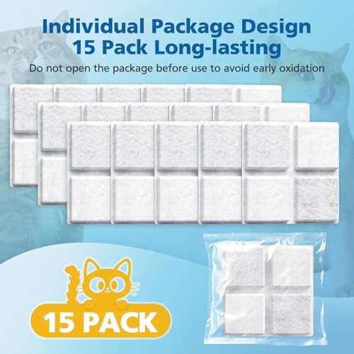 15 Pack Pet Food Desiccant Bags for Petlibro Automatic Cat dog Feeders | Keep Pet Food Dry and Fresh, for Model PLAF001, PLAF101, PLAF005, PLAF006, PLAF103, PLAF203 - color: White-15 Pack