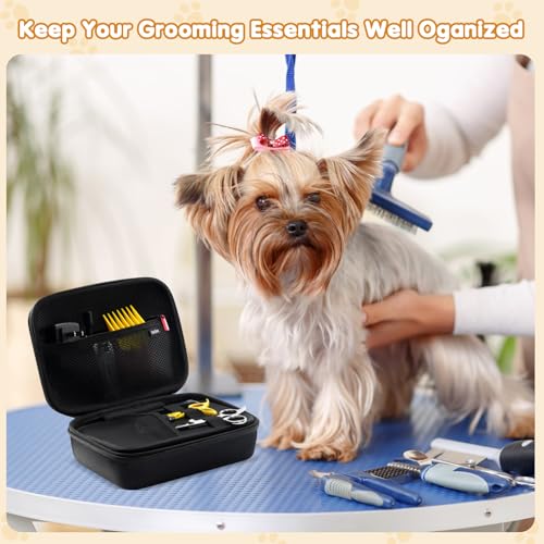 ProCase Hard Pet Grooming Tool Storage Case -Black | Travel Organizer for Oneisall/Wahl Dog Clippers, Pet Shaver, Nail Trimmer & Accessories, Bag for Dog or Cat Grooming Kits