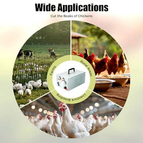 Automatic Chicken Debeaking Machine, 110V Electric Poultry Debeaking Machine 1500-1800PCS/Hour Beak Trimming Speed Electric Chick Beaks Cutter for Farms and Livestock Breeding