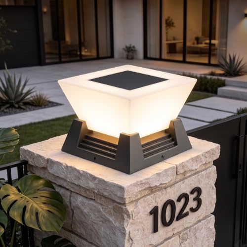 11.02" Outdoor Post Lights Hard Wired, IP54 Waterproof Pillar Lights | 3000K LED Post Light, IP54 Pillar Lights Outdoor Hard Wired, Outdoor Column Lights for Yard, Porch, Pathway, Patio, Driveway