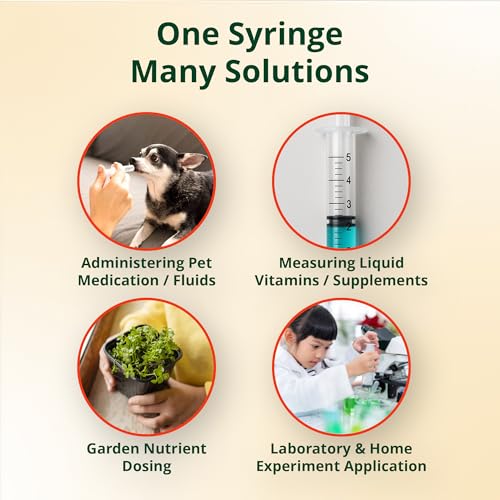 5ml Oral Syringe, Slip Tip, Without Needle, for Medication or Liquid Dispension, 5cc (5ml), 100 per Box, Clear, 05PC