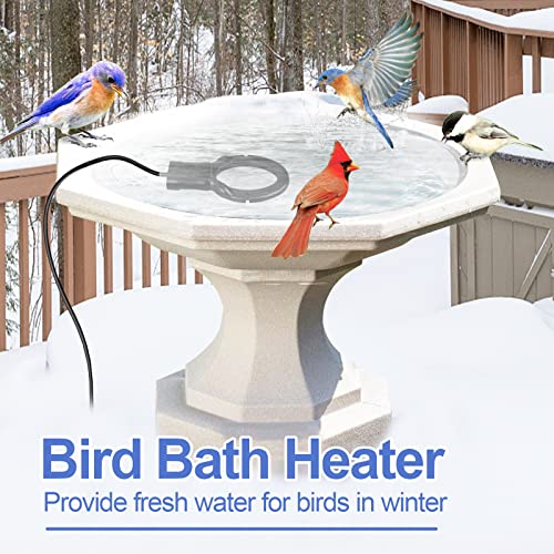 500W De-icer Submergible Bird Bath Heater Aluminum Cast for Livestock Poultry Horses, Cows, Birds, Wildlife Drinking Indoor Outdoors in Winter with 10 Foot Cord Birdbath Water Heater