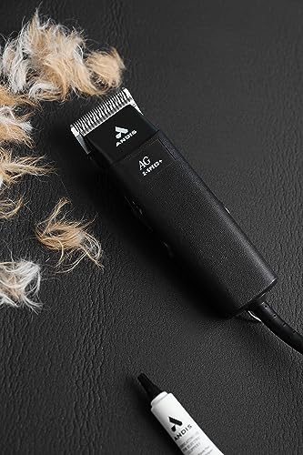Andis 12845 Ultra-Light 2-Speed Professional-Grade Detachable Blade Clipper, Animal/Dog Grooming, for All Coats & Breeds, AG, Black #10 (Pack of 6) - size: #10 (Pack of 6)