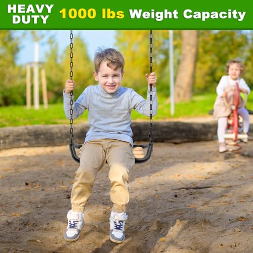 SELEWARE 2Pcs 60" Hanging Swing Chain Black Plastic Coated Hanging Chains | 1000LB Capacity Porch Swing Chain with 4 Carabiners, Hammock Hardware Kit for Hanging Chair, Punching Bag, Indoor Outdoor Gym - color: Black, size: 60" (2 Pcs)