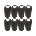 4" Cohesive Flexible Bandage Wrap – Black - 8 Pack | Self-Adherent Vet Tape for Animal Use | Breathable, Easy Tear, No Clips Required | Ideal for Horses, Dogs, Livestock, Pets - color: Black