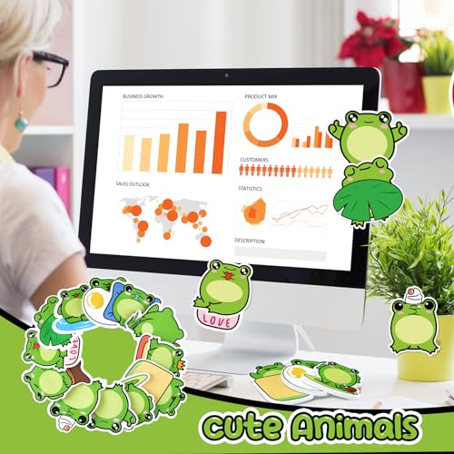 Yinder 24 Pads Frog Sticky Notes Kawaii Cartoon Party Favors School | Fun Memo Pads for Students, Self Adhesive Notepad Gifts, Back to School Supplies, Cute Desk Organizer Accessories - style: Frog