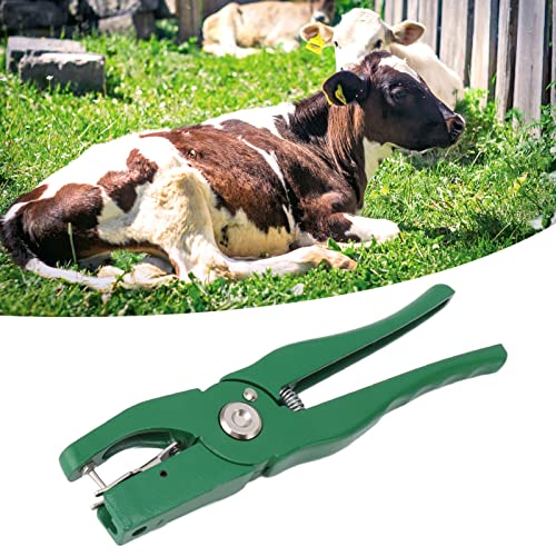 Livestock Ear Tag Plier, Lightweight Aluminum Alloy Ergonomic Design, Ear Tag Applicator Tool, Green Durable Constructio