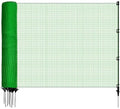 Temporary Fencing, 3' x 50' Portable Dog Fence with 10 Step-in Posts | Ground Stakes & Wind Ropes, Plastic Mesh Snow Safety Barrier for Garden, Backyard, Yard & Outdoor Animal Protection (Green)