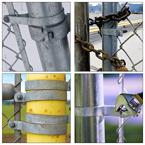 1-3/8" Chain Link Fence Gate Post Hinge, Galvanized Fence，4pcs for 32mm Pipe Panel Frames, Male and Female Hing Carbon Steel Max Load 220lb Fit 1 ⅜"