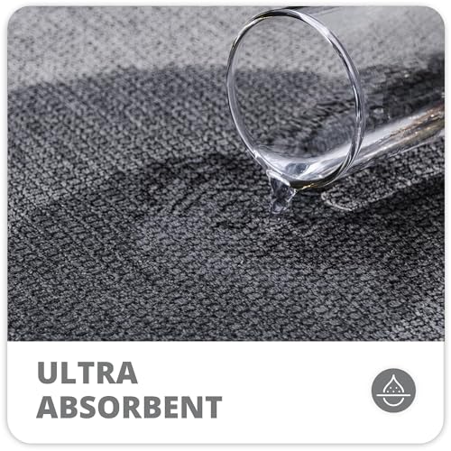 Bosap Bath Mat,Ultra Thin Bathroom Runner Rugs,Large Bath Mats for Bathroom,Quick Dry,Non-Slip,Machine Washable,Low Pile,Bath Rug,Shower Outside,Sink,Home Decor Accessories.Dark Grey,3'x5'(36x60inch) - color: Dark Grey, size: 3' X 5' (Rectangular)