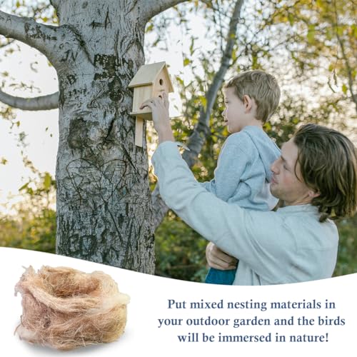 Natural Mixing Bird Nesting Materials,4 Kinds of Material Professional Ratio Matching Nesting Material Pads for Bird,Bird Nesting Material for Budgie,Parrot,Finche,Canaries,Other Birds（2.8oz/80g） - style: 2.8oz/80g
