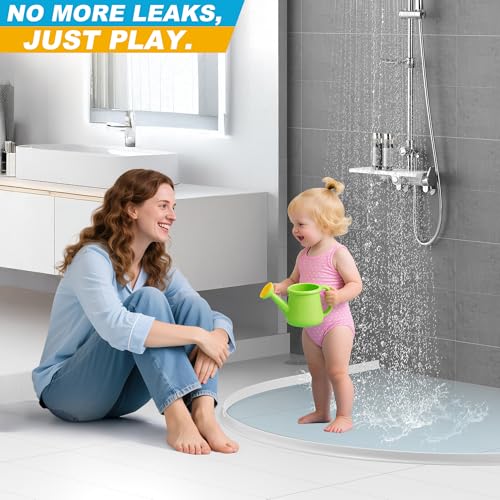 39Inch Shower Threshold Water Dam, Self-Adhesive Silicone Shower Barrier Water Stopper Shower Door Bottom Seal Strip Shower Splash Guard for Bathroom Kitchen Bathtub - color: Transparent, style: 39 inch