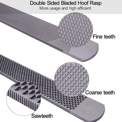 T12 Carbon Steel Horse hoof rasp 14 inch 8 inch Farrier Tool for Horse Goat Cow Donkey Animal Hooves rasp Tool (14 in) - color: 14 IN