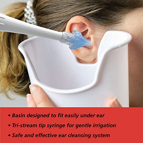 ACU-Life Ear Irrigator Kit with Basin, Syringe & Squeeze Bottle | Tri-Stream Tip With Flared Design For Comfort, Basin & Tools For Rinsing, Supports Controlled Flow, Simple To Operate - style: Basin, Ear Syringe and Easy Squeeze Bottle