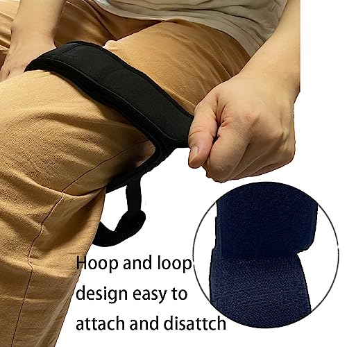 Thigh Lifter Strap Leg Lifting Pull Up Assistance Belt Leg Transfer Aid Foot Lifting Loop with Wrist Band Patient Mobility Device for Knee Recovery Elderly and Disable (1)