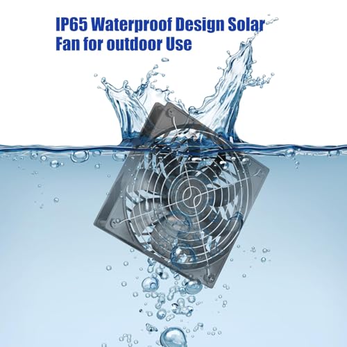 MARBERO 4.7 Inch Solar Powered Fan Kit, 15W Solar Panel with 2 Waterproof Fans, Intake or Exhaust Air Fan wtih 13 Ft Cable for Outside Backyard Chicken Coops, Greenhouses, Dog Houses, Pet Houses - color: Brown