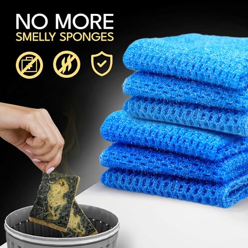 Non Scratch Dish Scrubbers for Cleaning Dishes (1PK) - Reusable Kitchen Sponge - Replace Dish Sponges for Washing Dishes - Best Household Scrubbing Pad & Alternative Dishwashing Scrub Pads Supplies - color: 1pk All Purpose