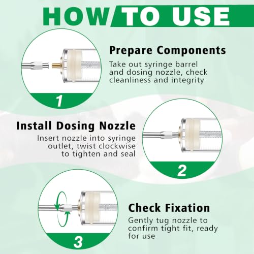 Threlaco 50ml 2 Pcs Drench Gun for Goats, Sheep & Cattle, Green | Reusable Large Goat Drench Syringe, Adjustable Veterinary Medicine Feeding Syringe, Continuous Dosing for Livestock, Horse - color: Green, size: 50ml