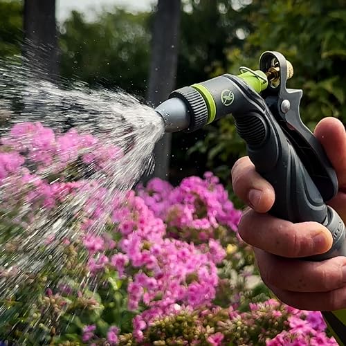 Flexzilla Metal Adjustable Pistol Grip Garden Hose Nozzle Sprayer with Durable Metal Construction & Variable Water Flow - color: Chartreuse, style: Twist Action Pistol Grip