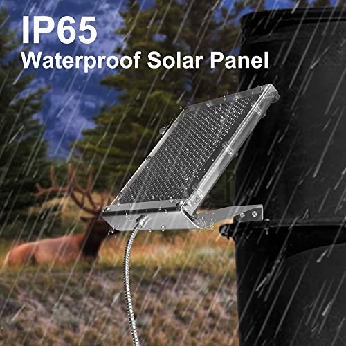 POWOXI Solar Panel for Deer Feeder 6V 1.5W Waterproof Solar Battery Charger with Mounting Bracket Alligator Clip Game Feeders Solar Panel 6 Volt (Pack of 2) - size: 6 volt (Pack of 2)