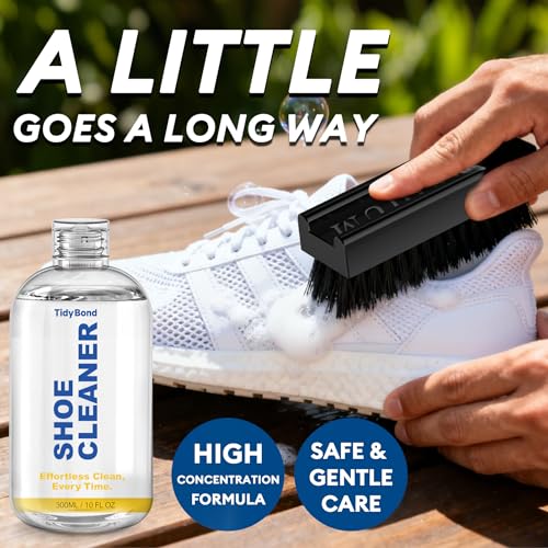 Shoe Cleaner Kit – Fast Dirt And Stain Removal, Anti-Yellowing Care | For White Shoes & Sneakers, Leather, Canvas, Mesh, Knit And Rubber, Brush & Towel Included - color: Complete Deep Cleaning Kit 10.6 Oz